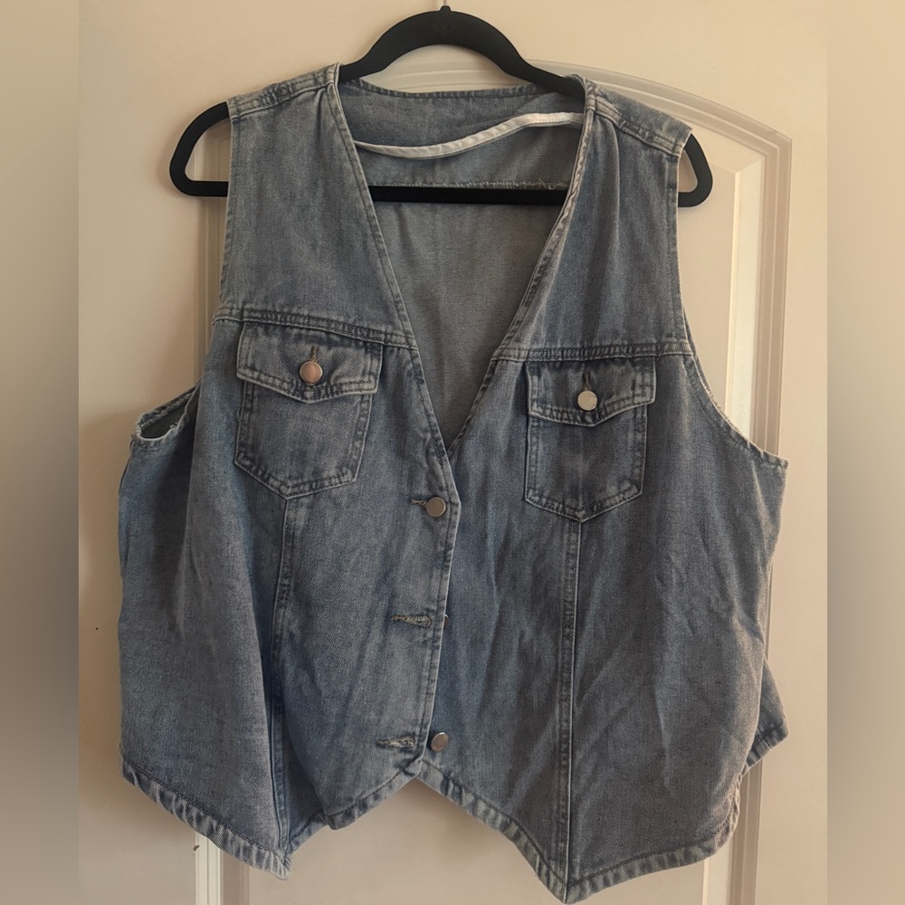 Denim Sleeveless Vest